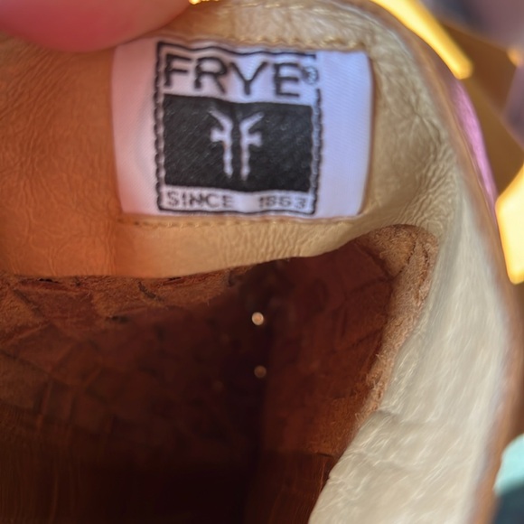 Frye Paige leather woven boots camel - Picture 7 of 8
